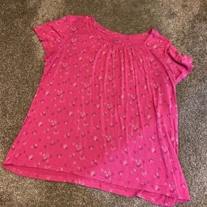 Croft & Barrow Fuchsia Floral Top